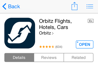 Orbitz App Title